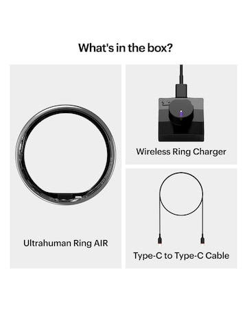 Ultrahuman Ring AIR Bluetooth Smart Ring - Air Silver - Size 10