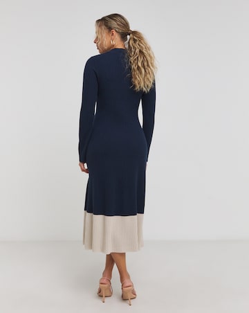 Tommy Hilfiger Wool Cash Colourblock Sweater Dress