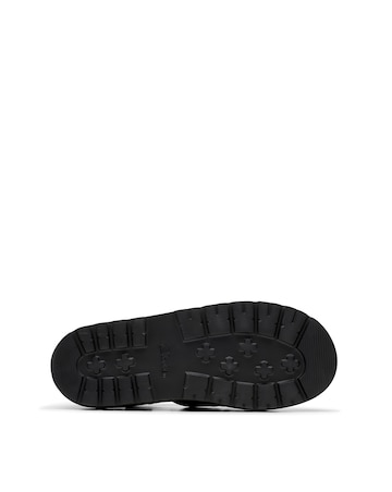 Clarks Black Orianna Leather Twist Sandal Standard Fit