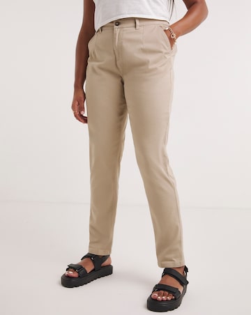 Simply Be Stone Tapered Chino Trouser