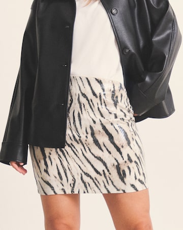 Simply Be Sequin Mini Skirt