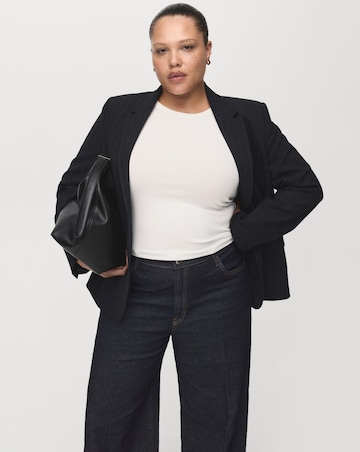 Mango High-Waisted Wide Leg Jean
