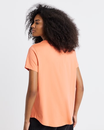 Peach and Blue 2 Pack Curved Hem Longline Tees