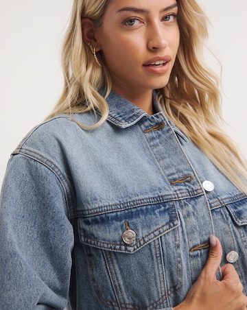 Bleachwash Oversized Denim Jacket
