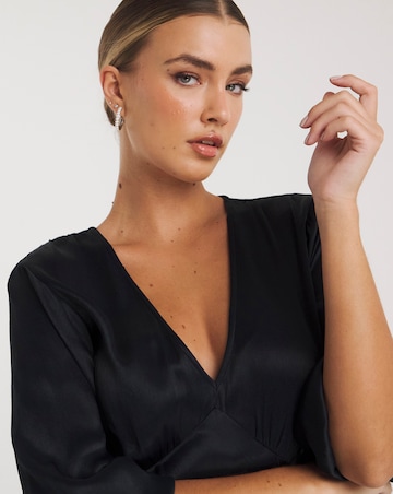 Joanna Hope Heavy Satin Midi Dress