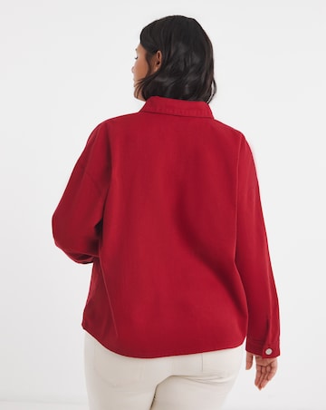 Simply Be Button Through Red Shacket