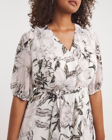 Joanna Hope Belted Midi Tiered Dress