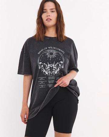 Band Tee and Cycling Short Lounge Set