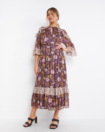 Jo by Joanna Hope Print Ruffle Dress