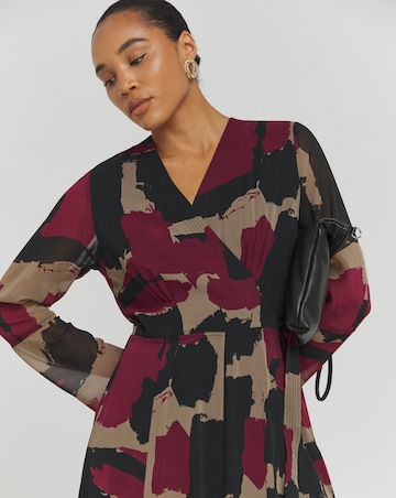 Religion Wrap Long Sleeve Maxi Dress