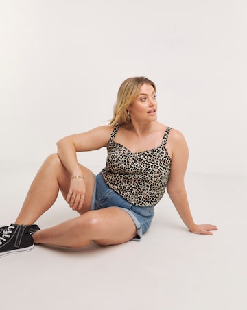 Lightweight Animal Print Strappy Cami Top