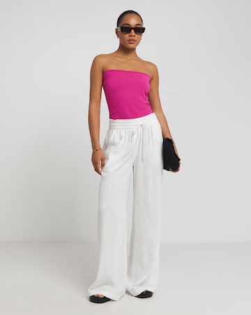 Hot Pink Longline Bandeau Top