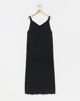 Simply Be Charcoal Grey Premium Jersey Knot Detail Maxi Dress