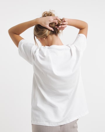 White Oversized Slouchy Crew Neck T-Shirt