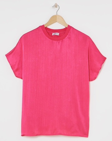 Pink Satin Boxy Top