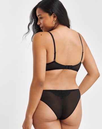 Figleaves Harper Geometric Lace Full Cup Bra B-G - Black