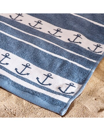Catherine Lansfield Anchors XL Beach Towel