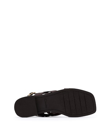 Clarks Dark Brown Ariany Strap Leather Sandals - Standard Fit (D)