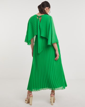 Joanna Hope Green Pleated Maxi Dress