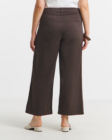 Chocolate 24/7 Crop Wide Leg Jean