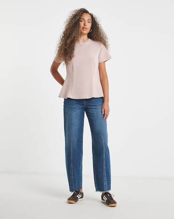 Pink Cinched In Waist Top