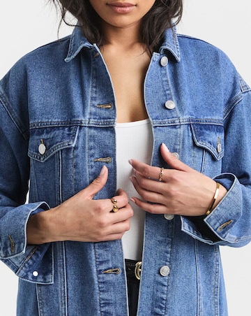 Simply Be Beautiful Blue Oversized Denim Boyfriend Jacket