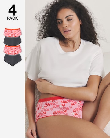 Pretty Secrets (4 Pack) Micro Midi Brief Knickers