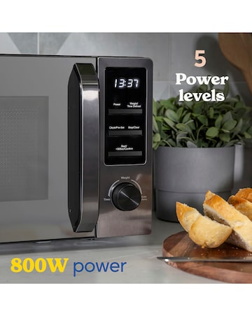 Russell Hobbs Midnight 20 Litre Dark Steel Digital Microwave