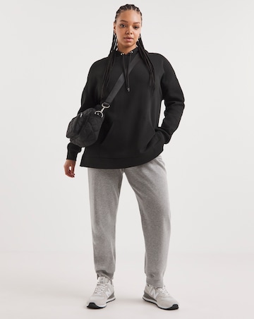 Black Longline Hooded Tunic