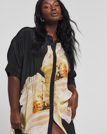 Religion Grandad Collar Tunic Dress