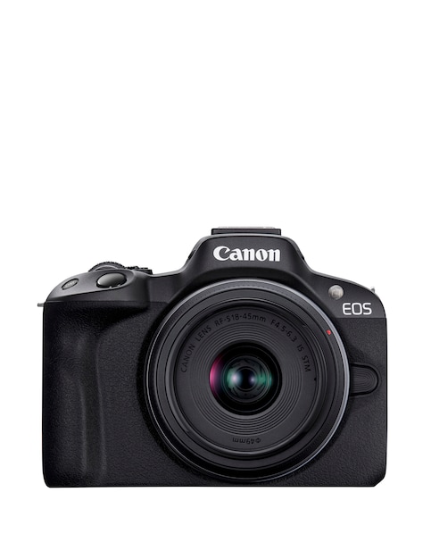 Canon EOS R50 APS-C Mirrorless Camera inc RF-S 18-45mm Lens - Black