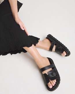 Parry Woven Touch and Close Footbed Sandals - Wide Fit (E)