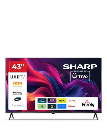 SHARP 4T-C43GK4245KB 43in 4K Ultra HD Smart TiVo LED TV with Freely