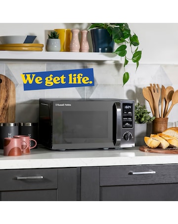 Russell Hobbs Midnight 20 Litre Dark Steel Digital Microwave