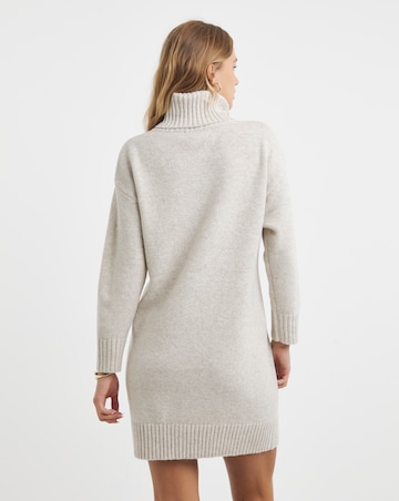 Native Youth Cross Stitch Knitted Mini Dress