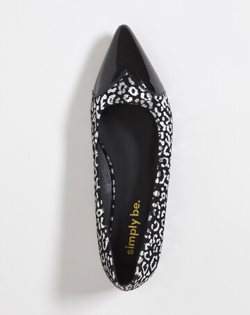 Maya Heart Toe Cap Ballerina Shoes - Extra Wide Fit (EEE)