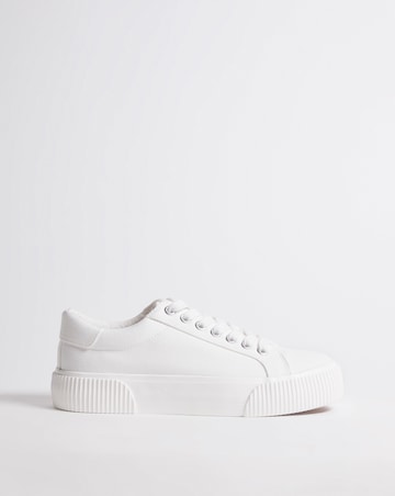 Sicilly Canvas Trainers Chunky Ribbed Sole Extra Wide EEE Fit | Simply Be