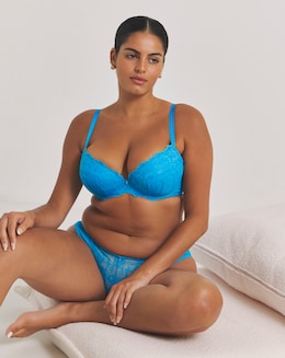 Ann Summers Sexy Lace Planet Plunge Bra Aqua