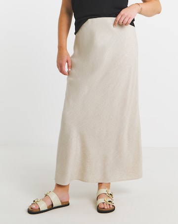 Simply Be Natural Linen Maxi Skirt