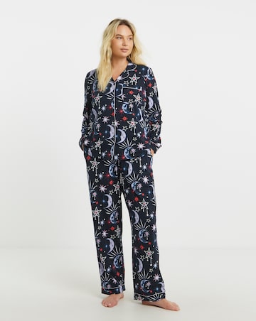 Chelsea Peers Jersey Button Up Long Pyjama Set
