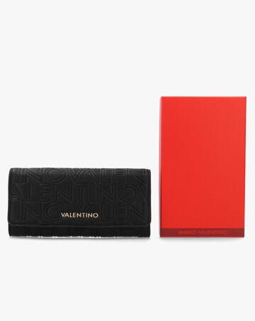 Valentino Bags Pansy Debossed Logo Black Wallet