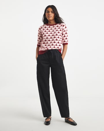 Simply Be Red and Pink Heart Print Knitted T-Shirt