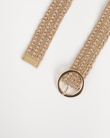 Studded Raffia Belt