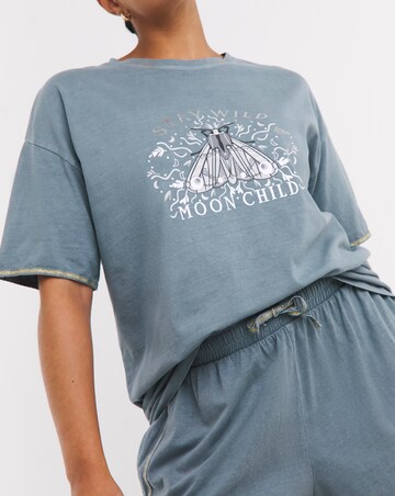 Band Tee Pyjama Shortie Set