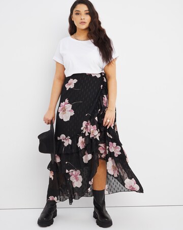 Joanna Hope Floral Wrap Skirt
