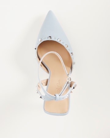 Hanny Studded Heel Court Shoe Wide Fit