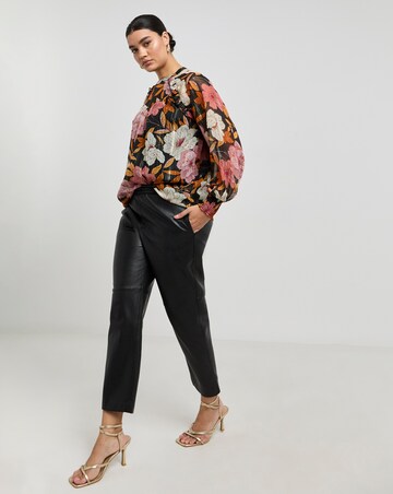 Joanna Hope Deep Cuff Printed Blouse