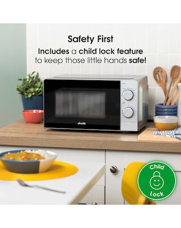 Abode 20 Litre Silver Manual Microwave