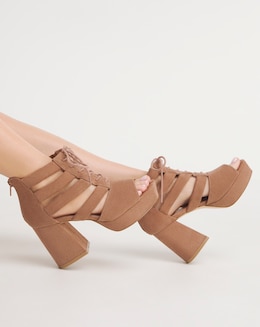 Ava Strappy Shoe Boot - Wide Fit (E)