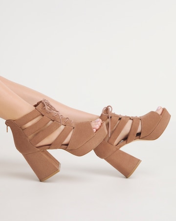 Ava Strappy Shoe Boot - Wide Fit (E)